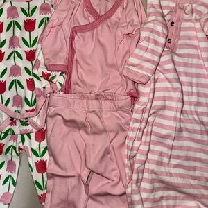 Charming Pink Striped Kids Pajama Set